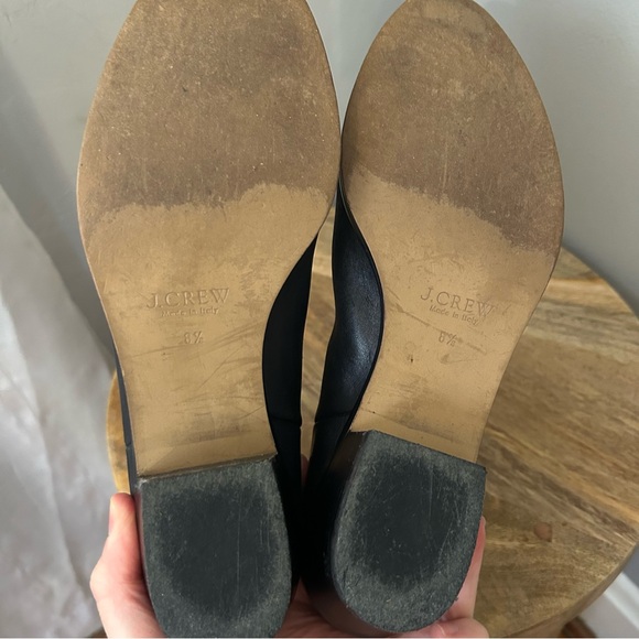 J. Crew Chelsea Boots Black Leather Pointed Toe Ankle Booties Sz 8.5 - Picture 9 of 13